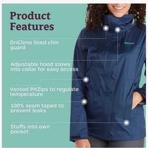 Marmot Navy Raincoat- M